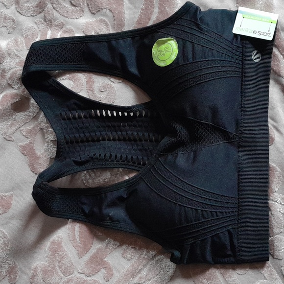 2 Marika Black Performance Seamless Bras Small(32C/34B) NWT - Picture 2 of 5